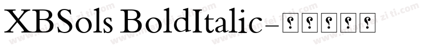 XBSols BoldItalic字体转换